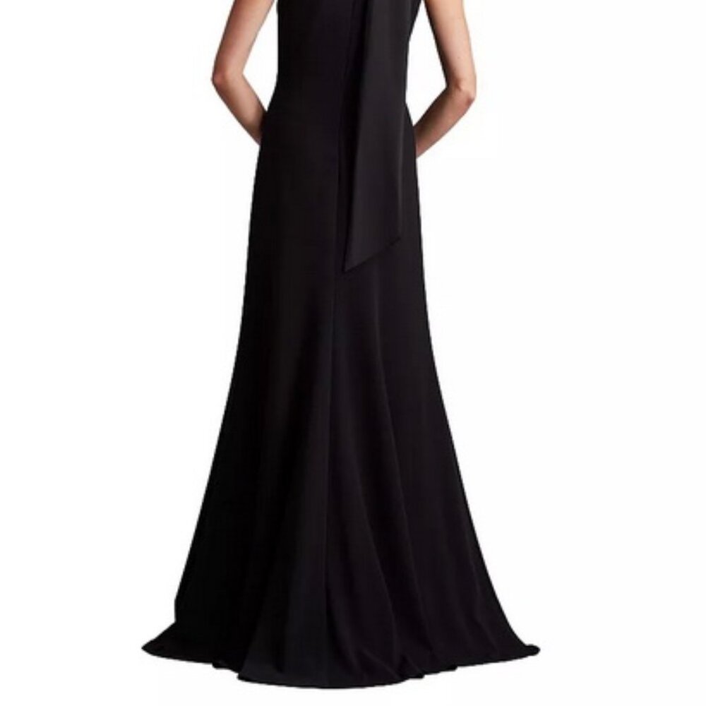 Tadashi Shoji Black Bow Neck Gown - Picture 6 of 7
